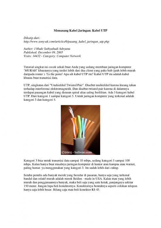 picture_Jaringan Komputer Pdf 8235 | 1 Memasang Kabel Jaringan | Teknik Elektro